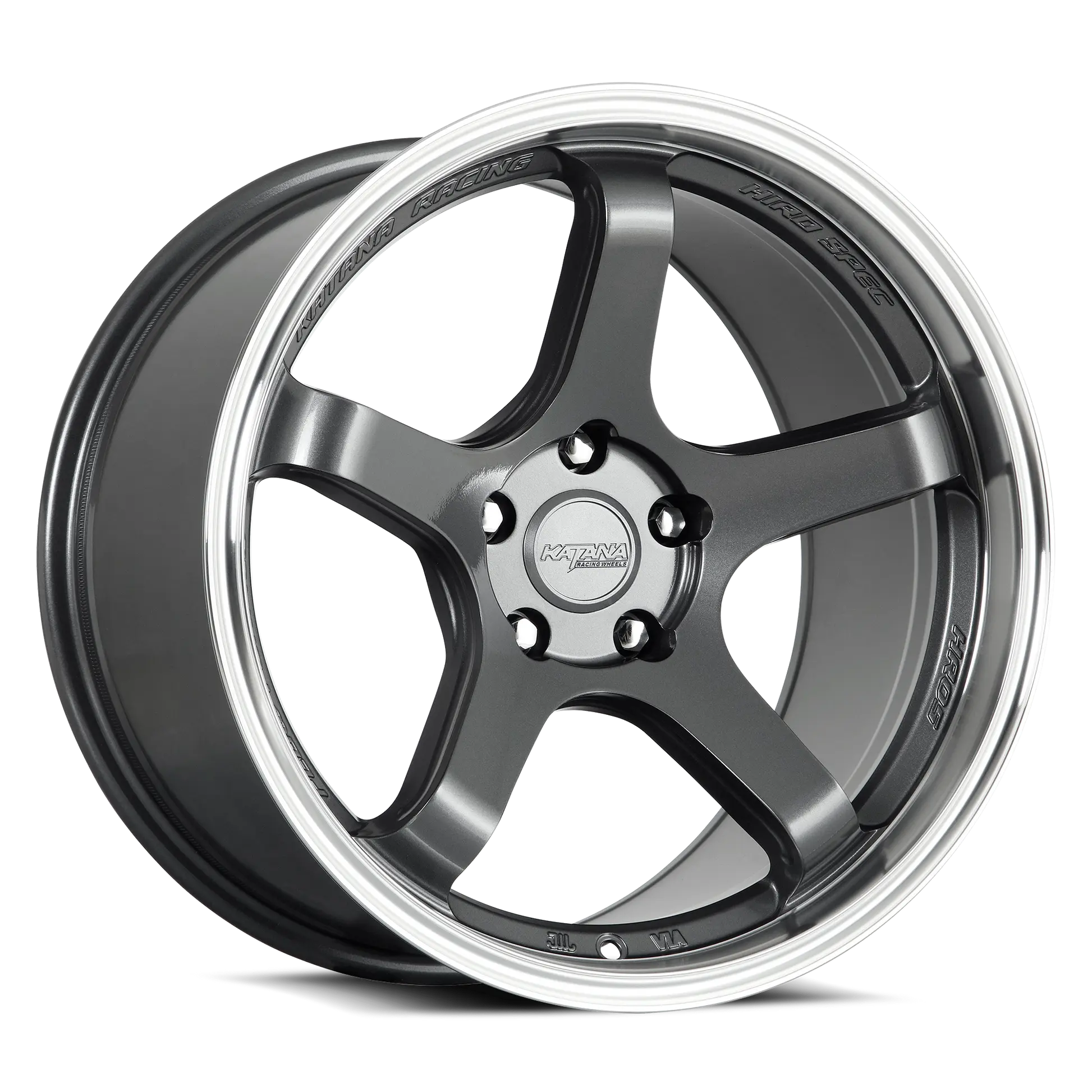 Katana Wheels HR05 18X8.5 5X120 ET 35mm Gloss Gunmetal Machined Lip