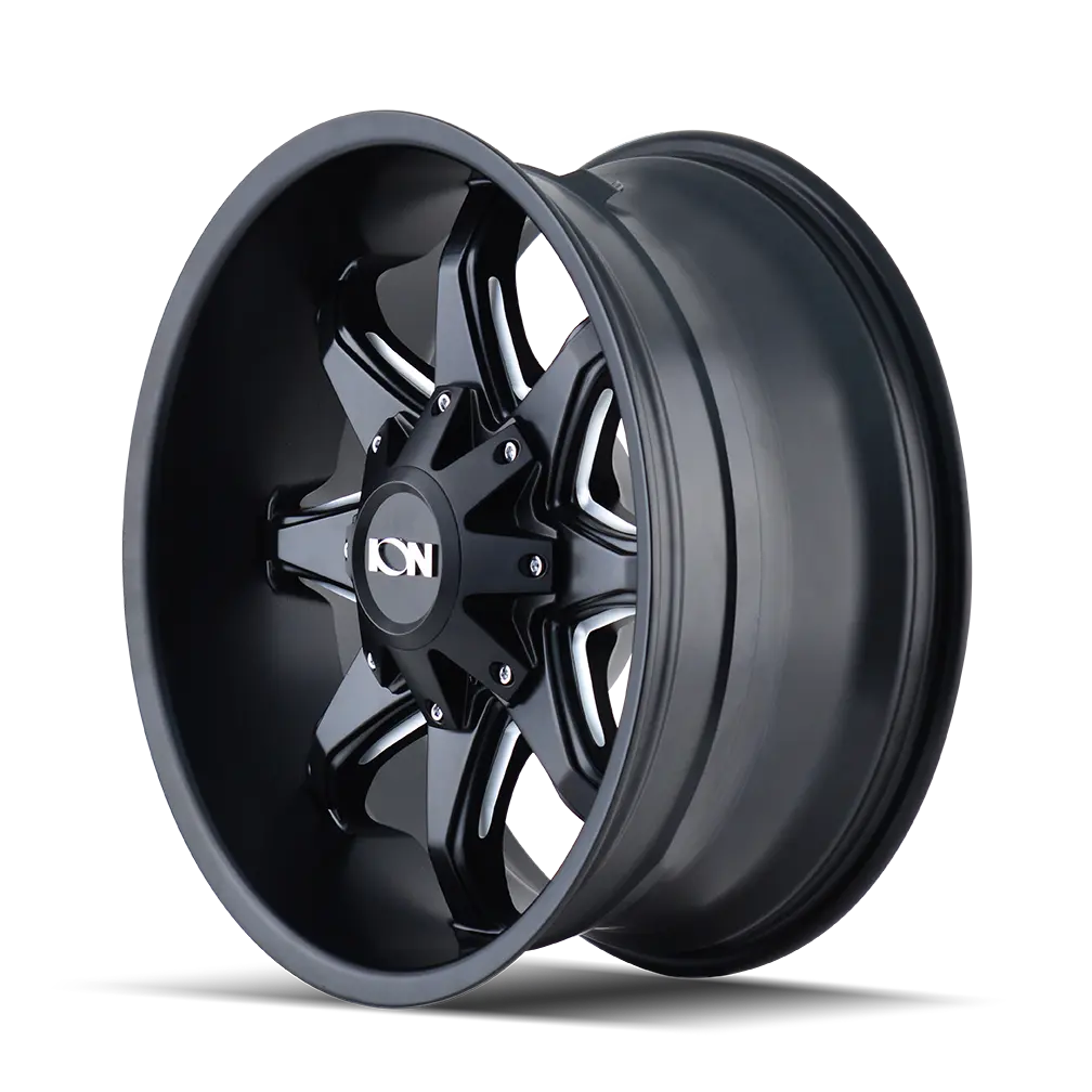 Ion Alloy 181 17X9 5X114.3 / 5X127 ET -12mm Satin Black Milled miniature 2
