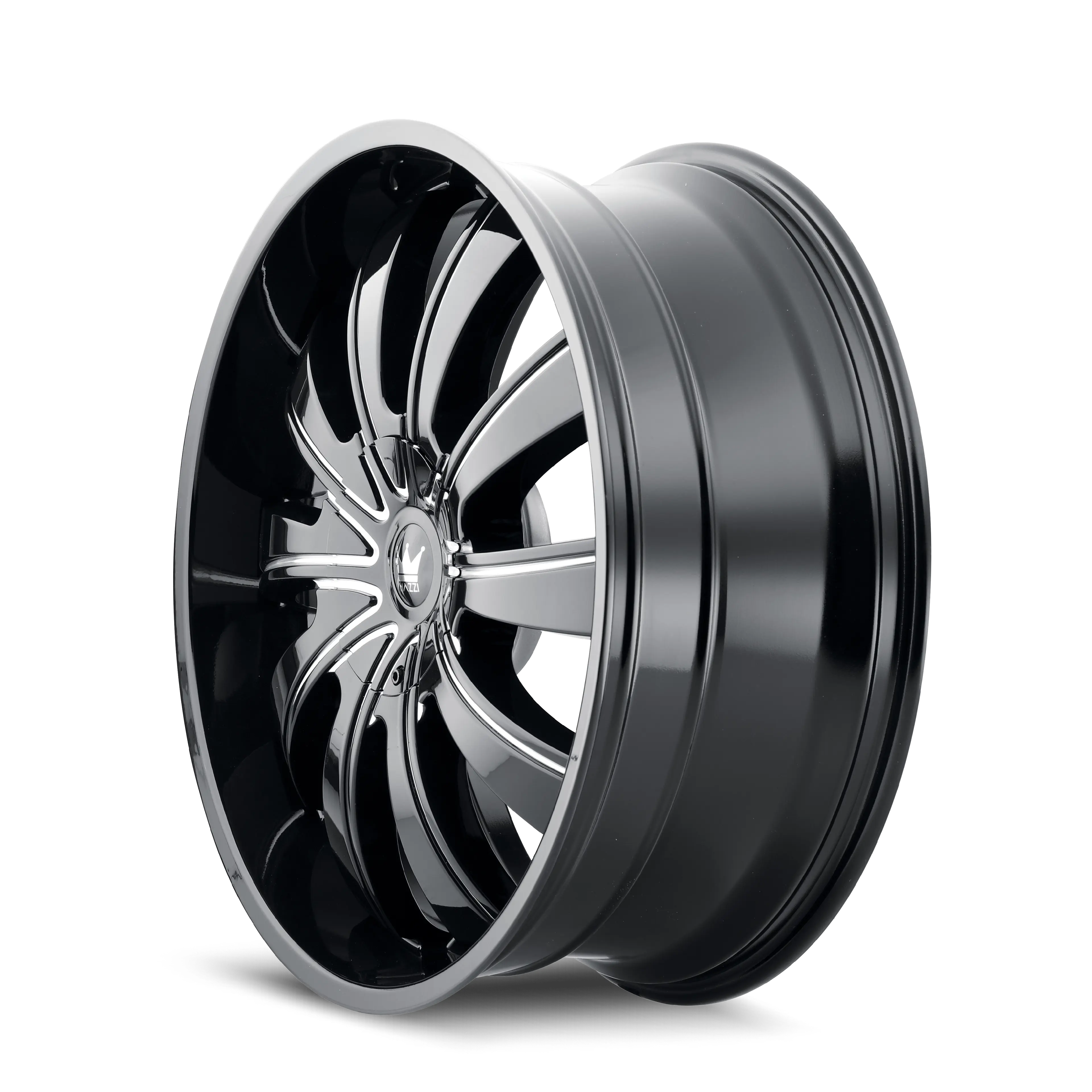 Mazzi Rolla 24X9.5 5X127 / 5X139.7 ET 18mm Gloss Black Milled thumbnail 2