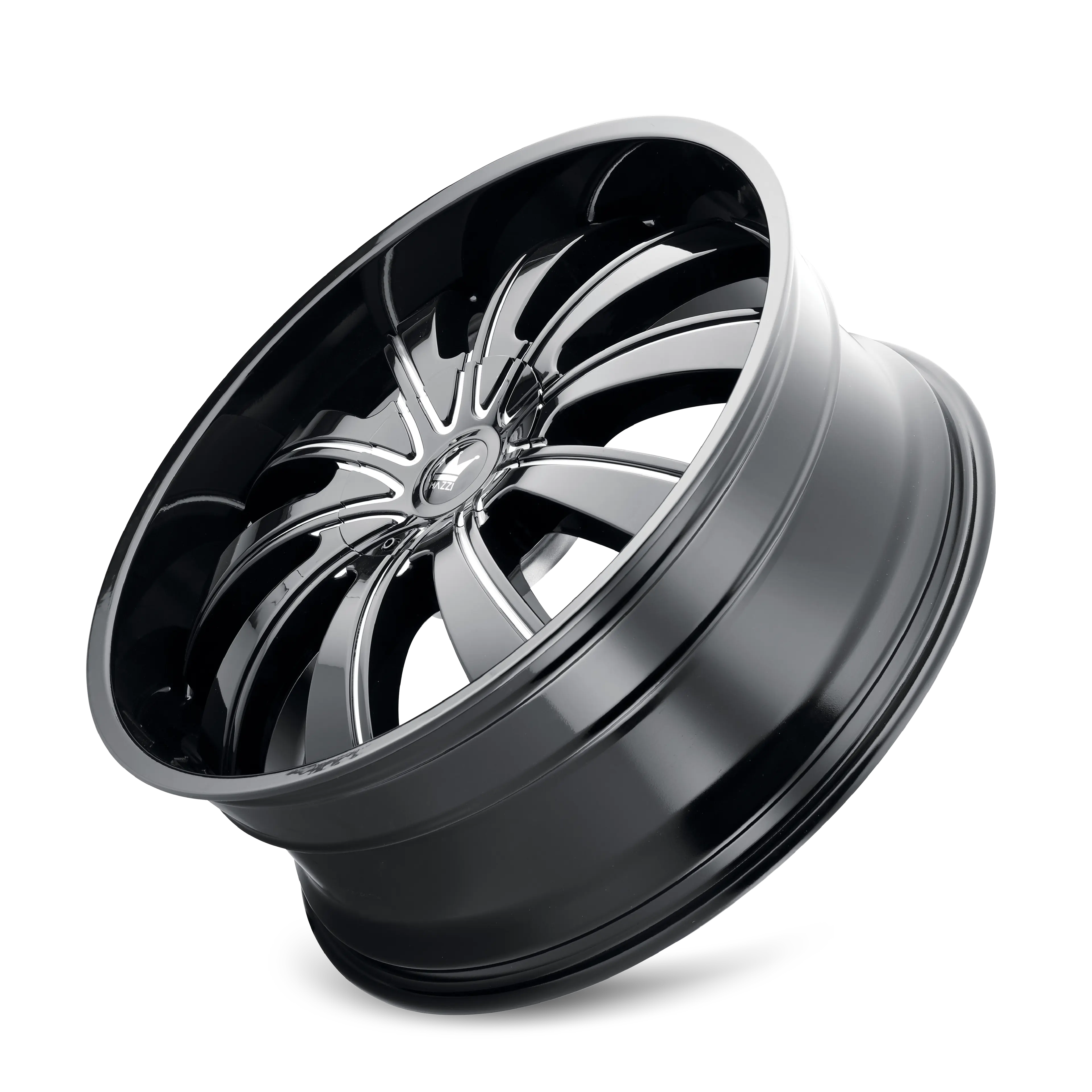 Mazzi Rolla 24X9.5 5X127 / 5X139.7 ET 18mm Gloss Black Milled thumbnail 3