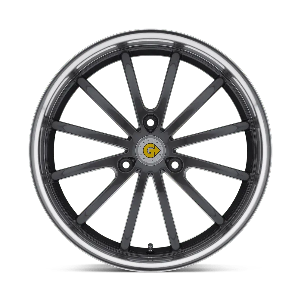 Genius Darwin 15X5.5 3X112 ET 25mm Gunmetal W/ Mirror Cut Lip thumbnail 3