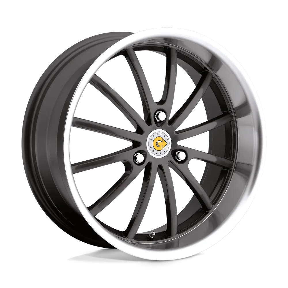 Genius Darwin 15X5.5 3X112 ET 25mm Gunmetal W/ Mirror Cut Lip
