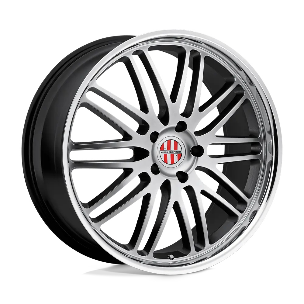 Victor Equipment Lemans 18X11 5X130 ET 36mm Hyper Silver W/ Mirror Cut Lip