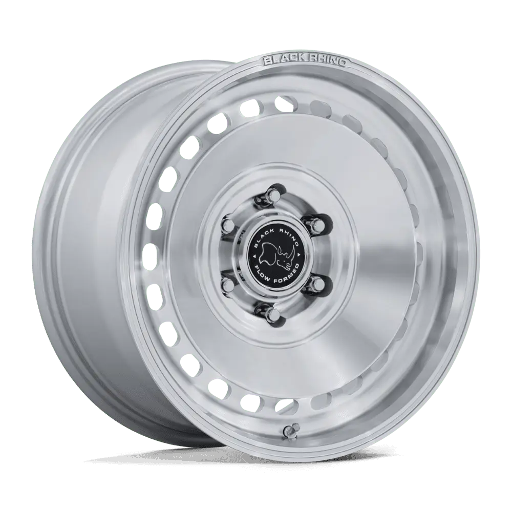 Black Rhino Wheels BR036 Basin 17X8 6X130 ET 32mm Gloss Silver With Machined Face