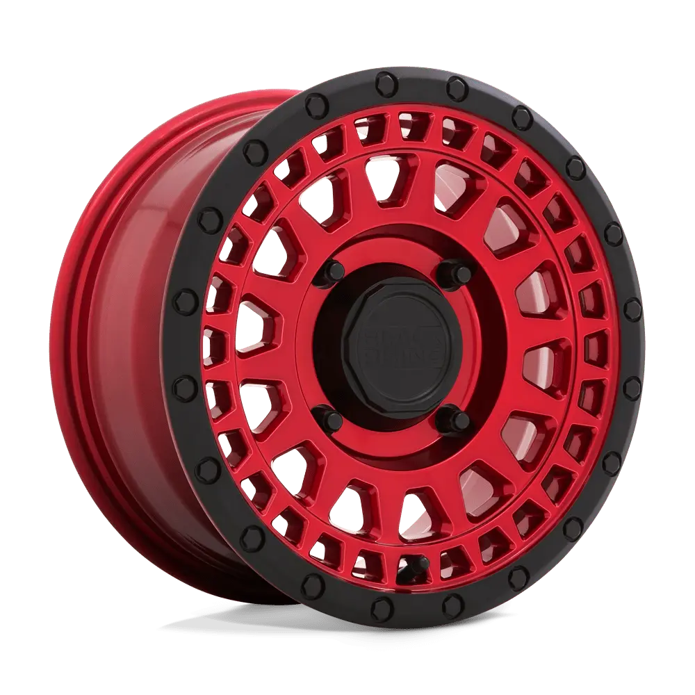 Black Rhino Parker Utv 14X7 4X137 ET 36mm Candy Red With Black Lip