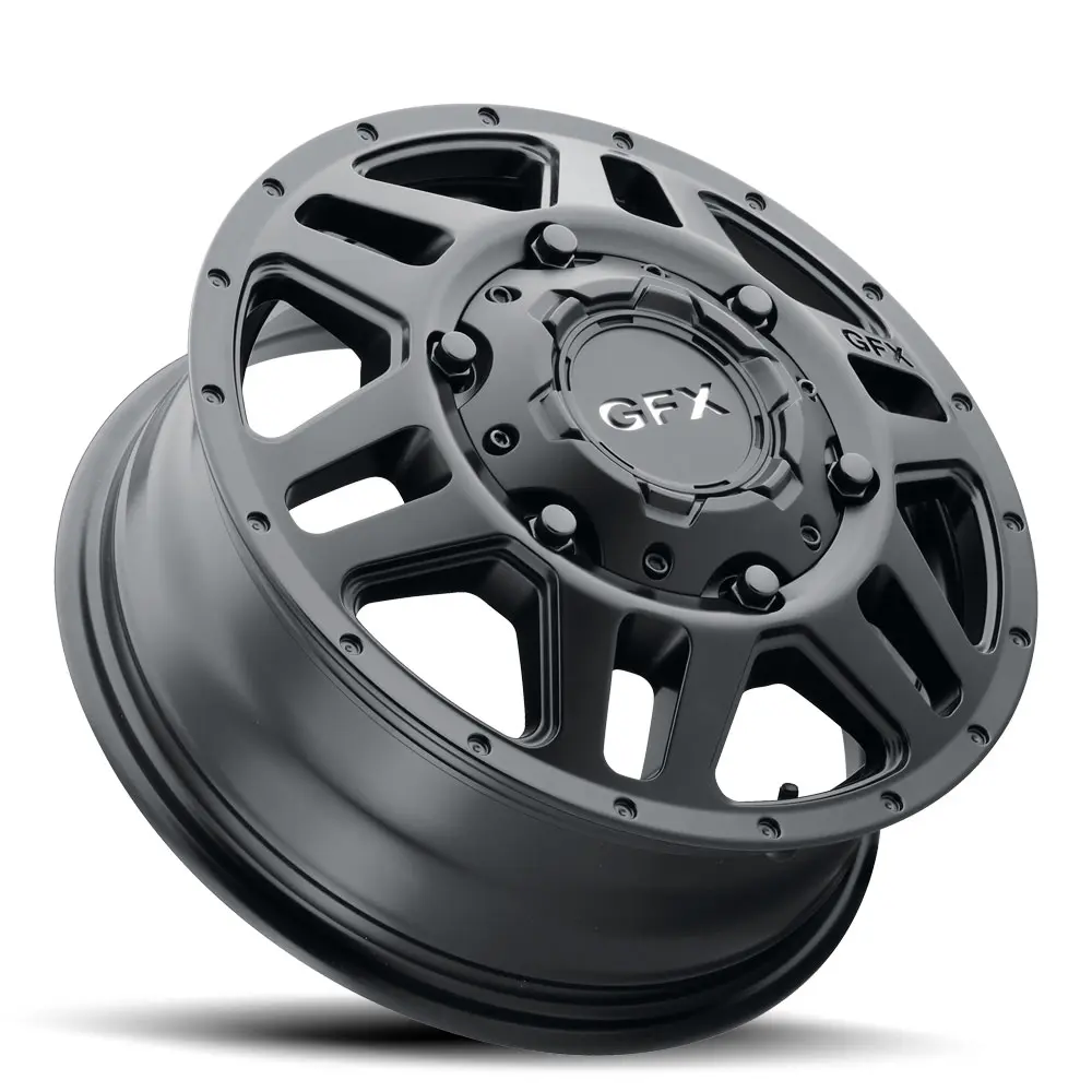 G-FX MV2 Dually Front 16X6 6X205 ET 84mm Matte Black thumbnail 2