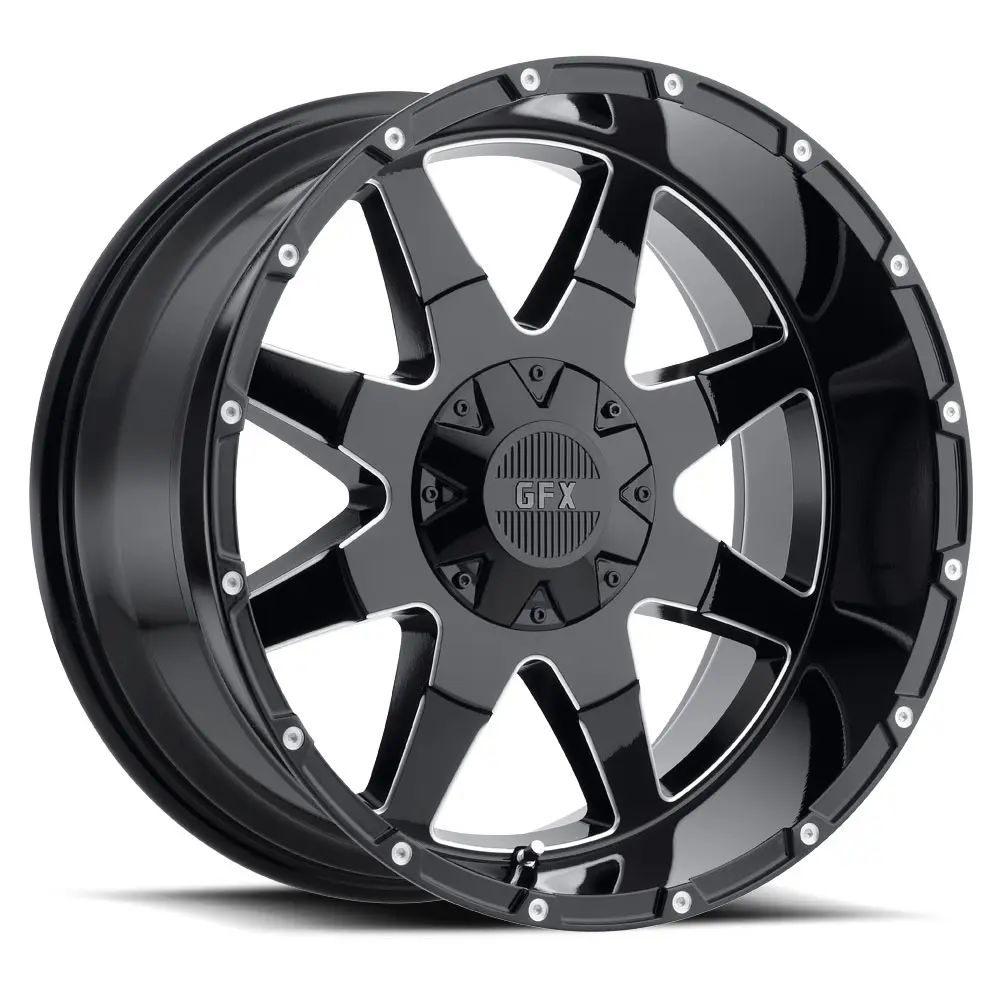 G-FX TR12 17X9 5X135 / 5X139.7 ET 12mm Gloss Black Milled