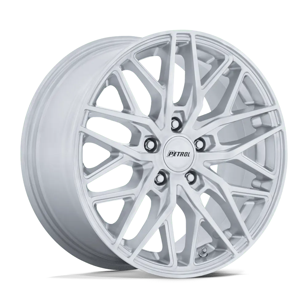 Petrol Wheels PE004 P3E 20X8.5 5X114.3 ET 40mm Machined Brushed Gloss Silver