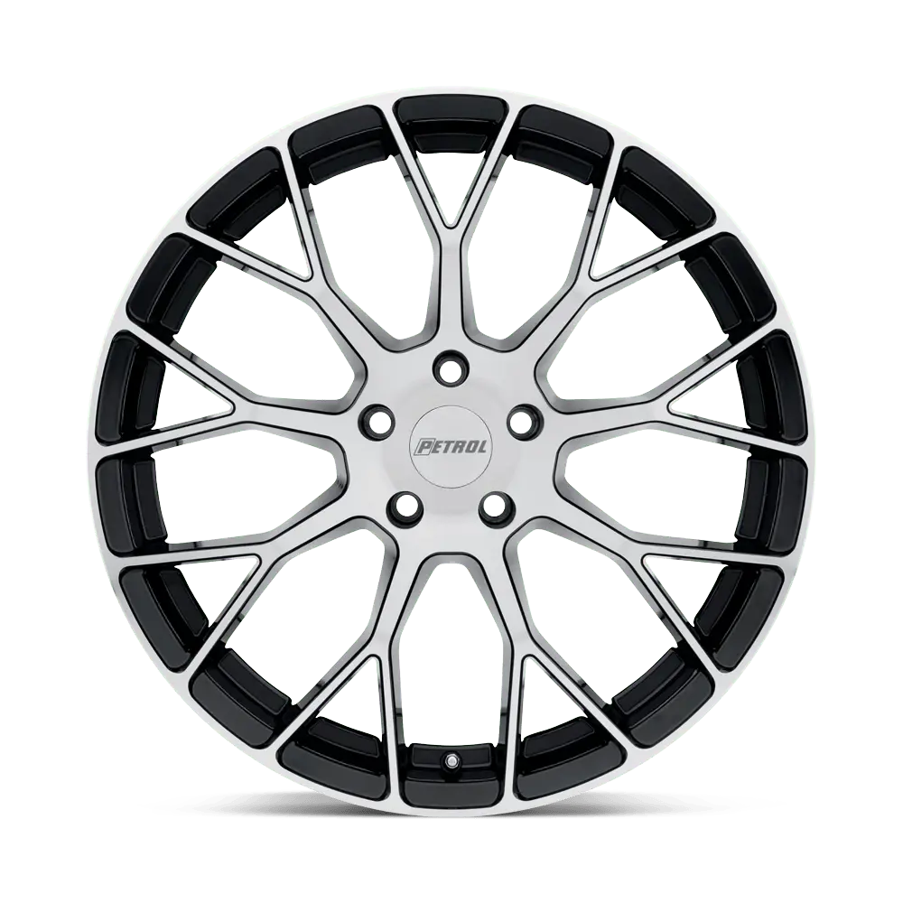 Petrol P2B 16X7 5X100 ET 40mm Gloss Black W/ Machined Face thumbnail 3