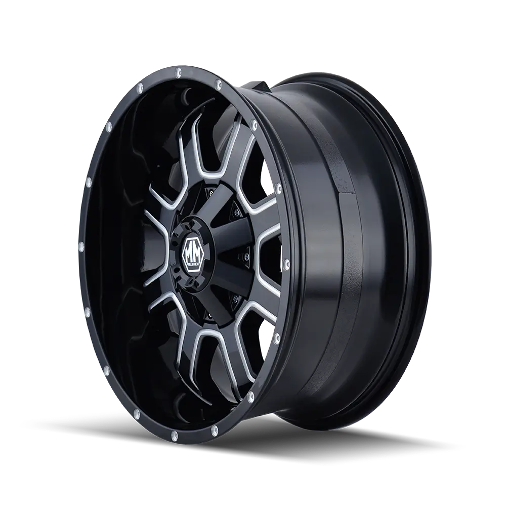 Mayhem Fierce 20X9 5X127 / 5X139.7 ET 0mm Gloss Black Milled thumbnail 2