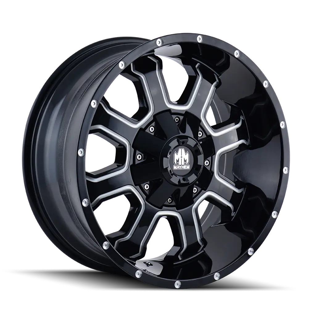 Mayhem Fierce 20X9 5X127 / 5X139.7 ET 0mm Gloss Black Milled