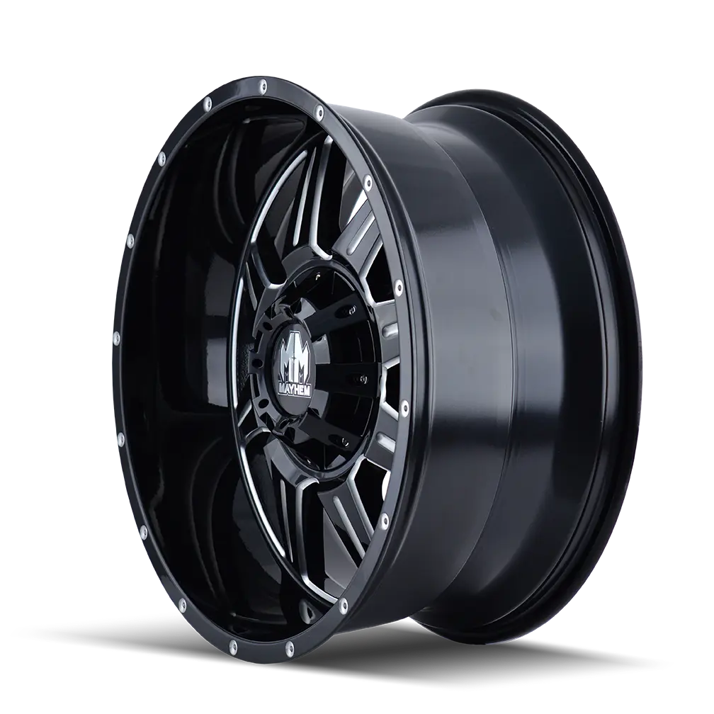 Mayhem Monstir 20X9 5X127 / 5X139.7 ET 0mm Gloss Black Milled thumbnail 2