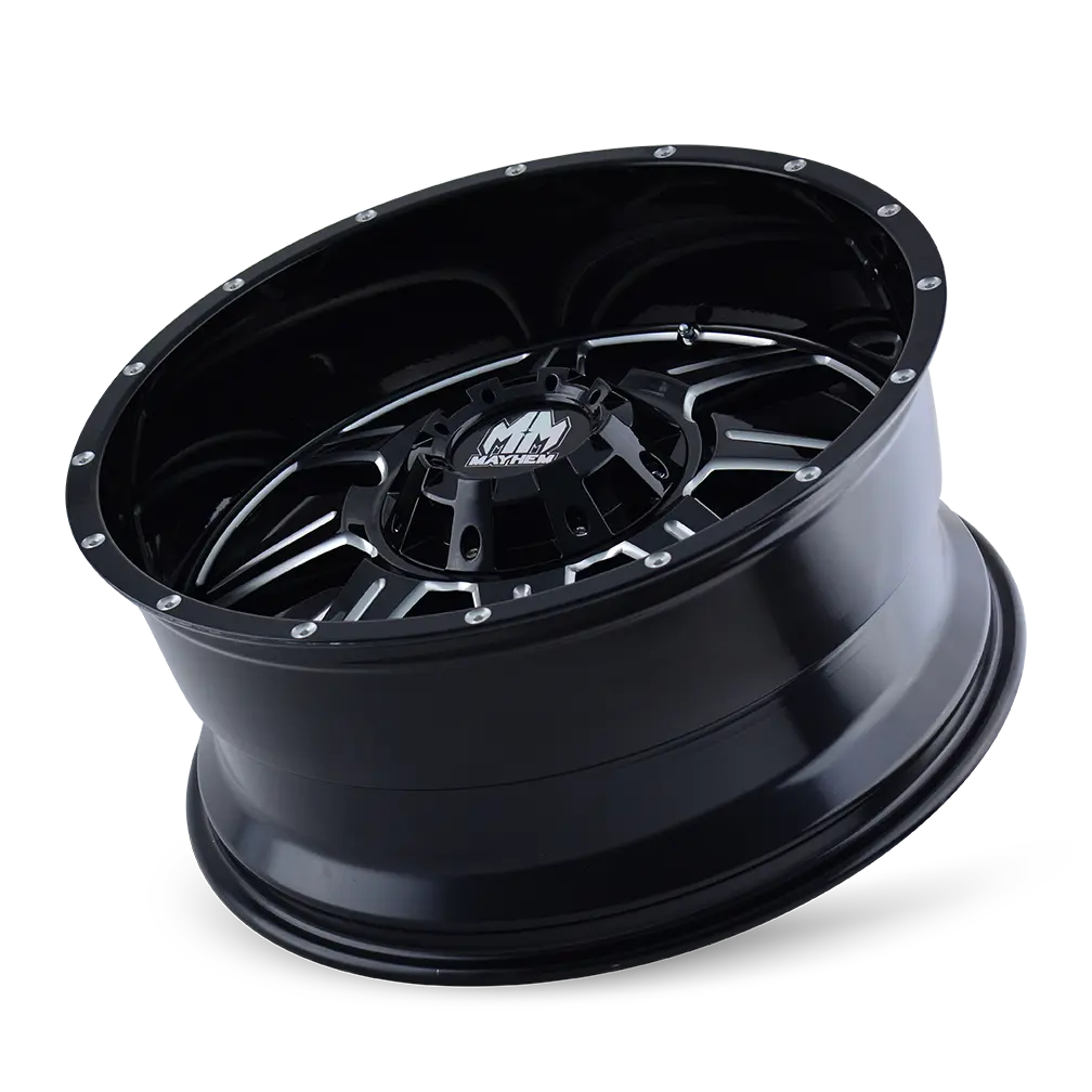 Mayhem Monstir 20X9 5X127 / 5X139.7 ET 0mm Gloss Black Milled thumbnail 3