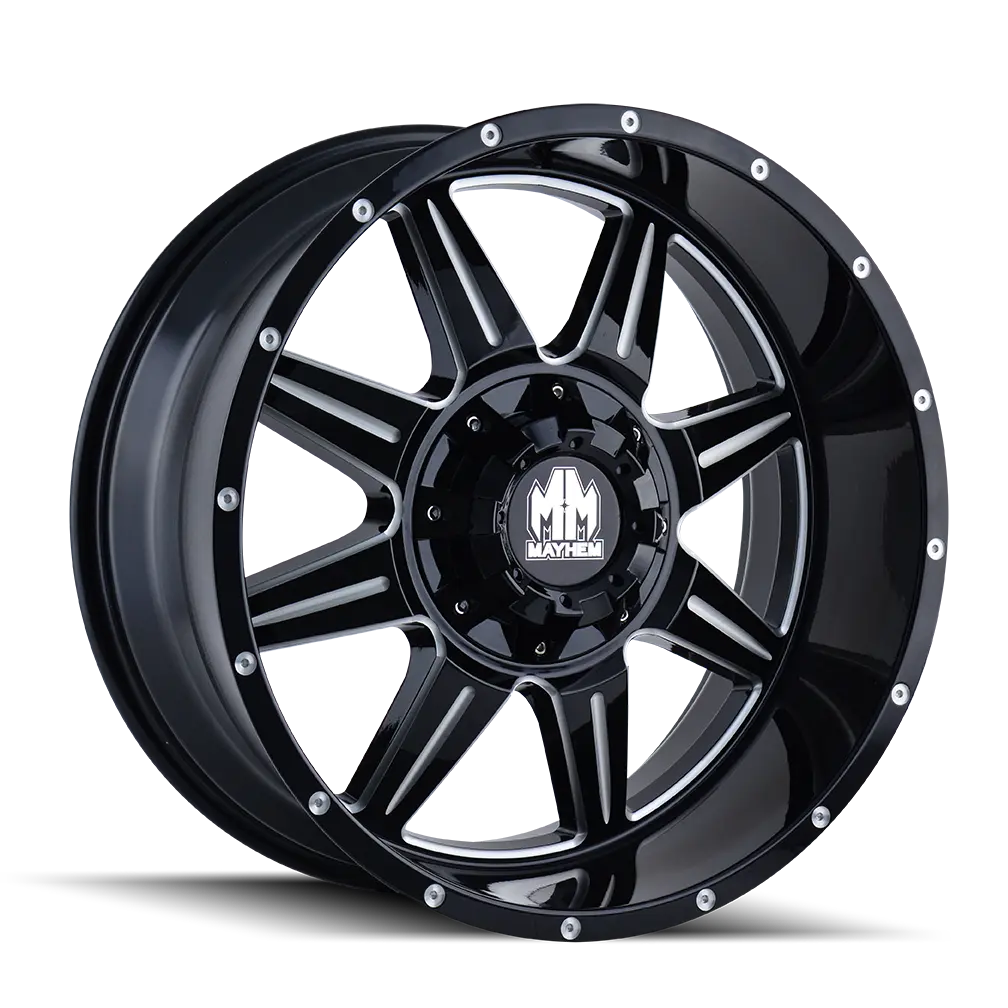 Mayhem Monstir 20X9 5X127 / 5X139.7 ET 0mm Gloss Black Milled
