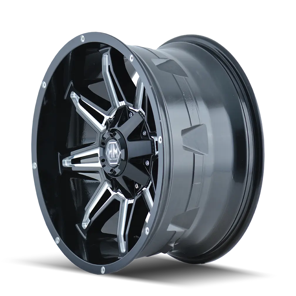 Mayhem Rampage 18X9 5X114.3 / 5X127 ET -12mm Gloss Black Milled miniature 2