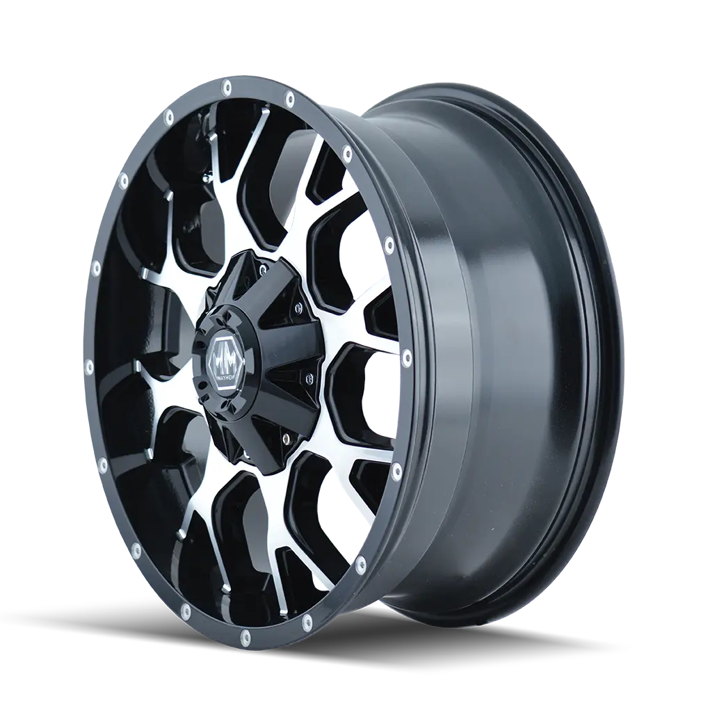 Mayhem Warrior 18X9 5X114.3 / 5X127 ET -12mm Gloss Black Machined thumbnail 2