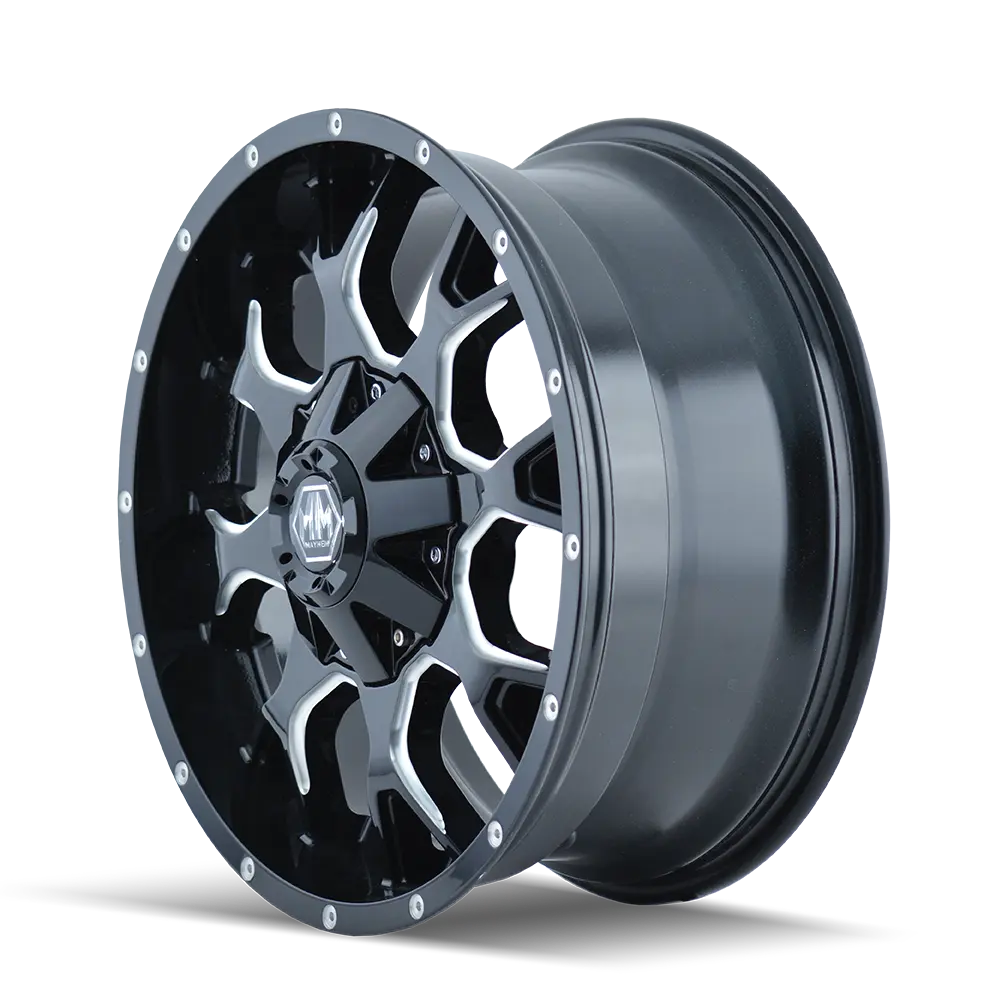 Mayhem Warrior 18X9 5X114.3 / 5X127 ET -12mm Gloss Black Milled thumbnail 2