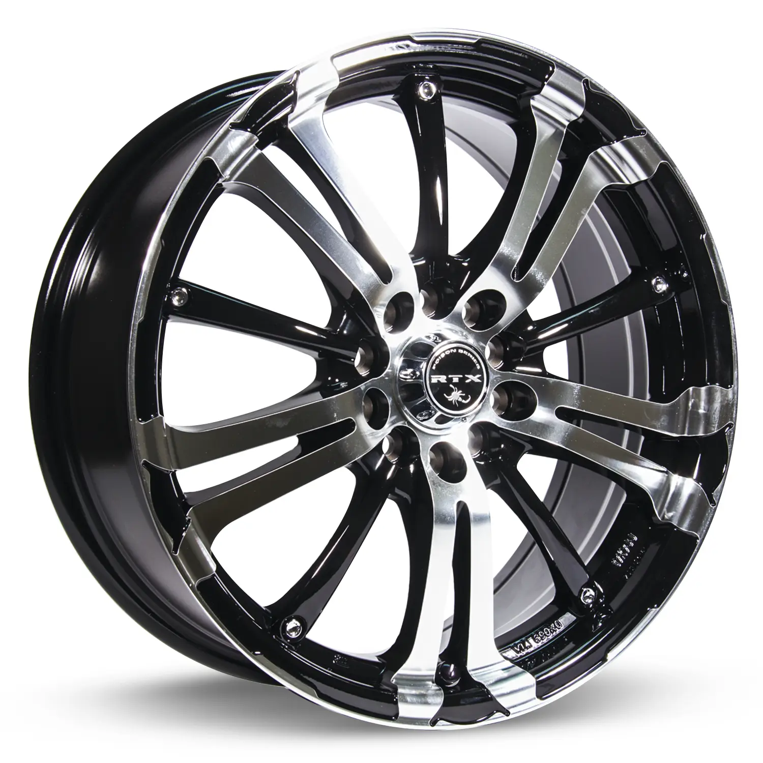 RTX Wheels Arsenic 15X6.5 5X100 / 5X114.3 ET 40mm Black Machined