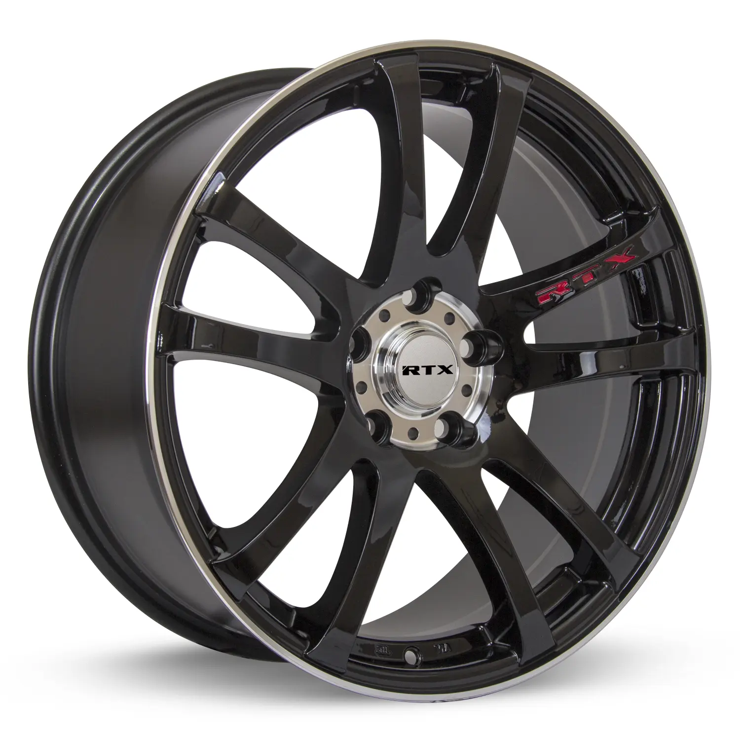 RTX Wheels Twin 15X6.5 4X100 ET 38mm Black Machined - image principale du produit