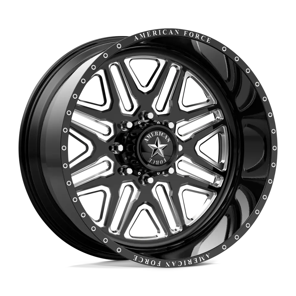 American Force AFW Addict 20X10 8X170 -25mm Gloss Black Mill-Mach - image principale du produit
