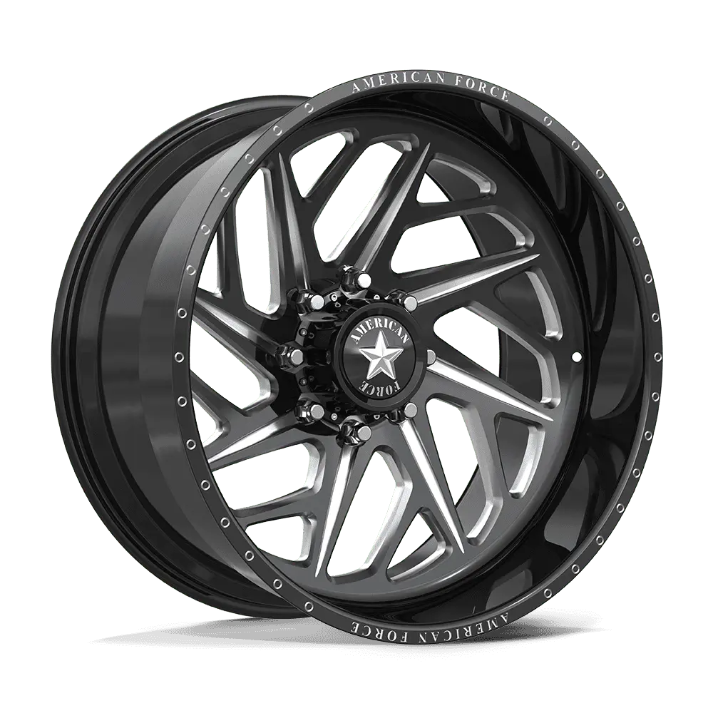 American Force AFW Frenzy 24X12 8X165.1 -55mm Gloss Black Mill-Mach - main product image