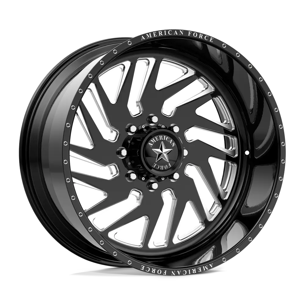American Force AFW Kash 24X12 8X165.1 -40mm Gloss Black Mill-Mach - main product image