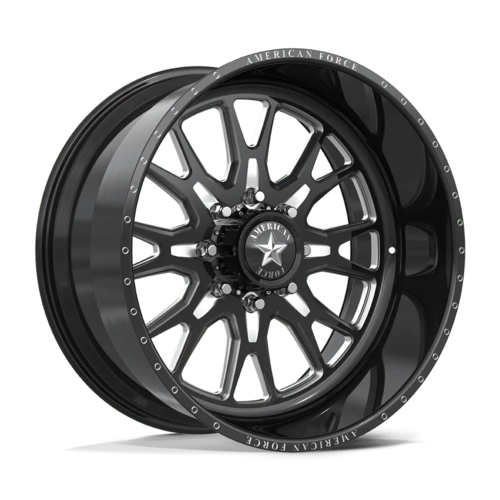 American Force AFW Monarch 22X14 8X165.1 -72mm Gloss Black Mill-Mach - image principale du produit