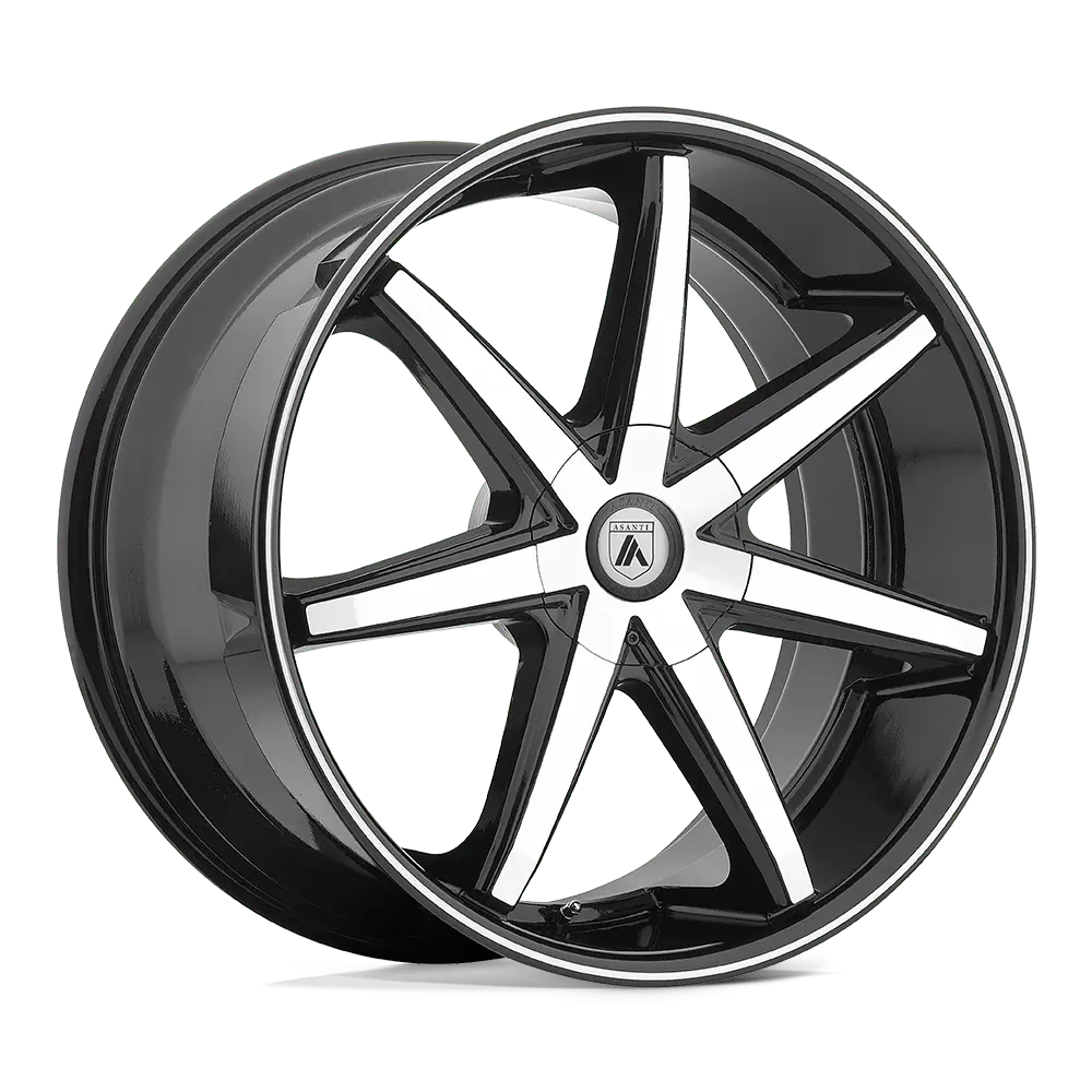 Asanti Black ABL-9 20X10 5X127 38mm Machined Face With Black Lip - main product image