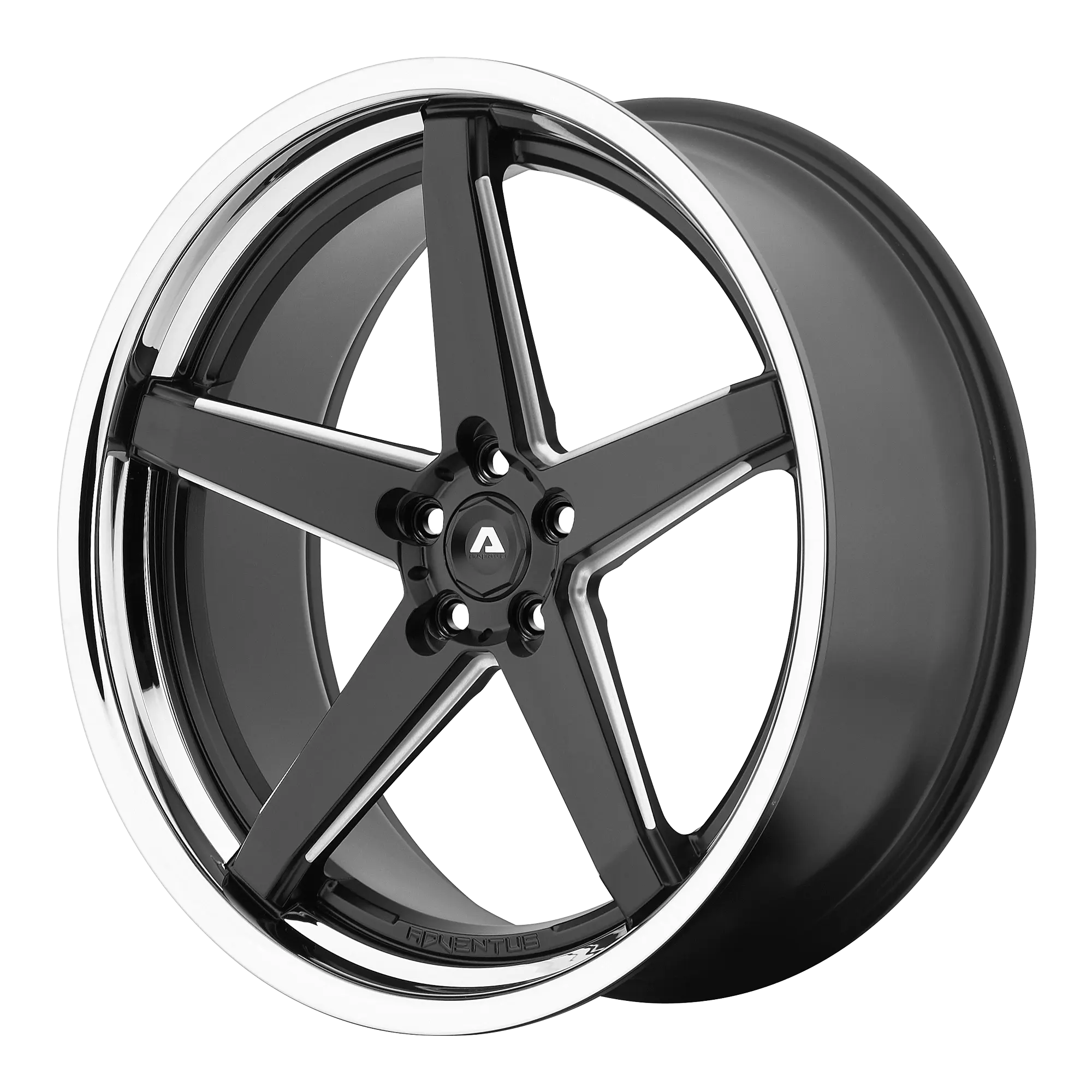 Adventus AVS-2 22X9 5X120 25mm Matte Black Milled with SS Lip - image principale du produit