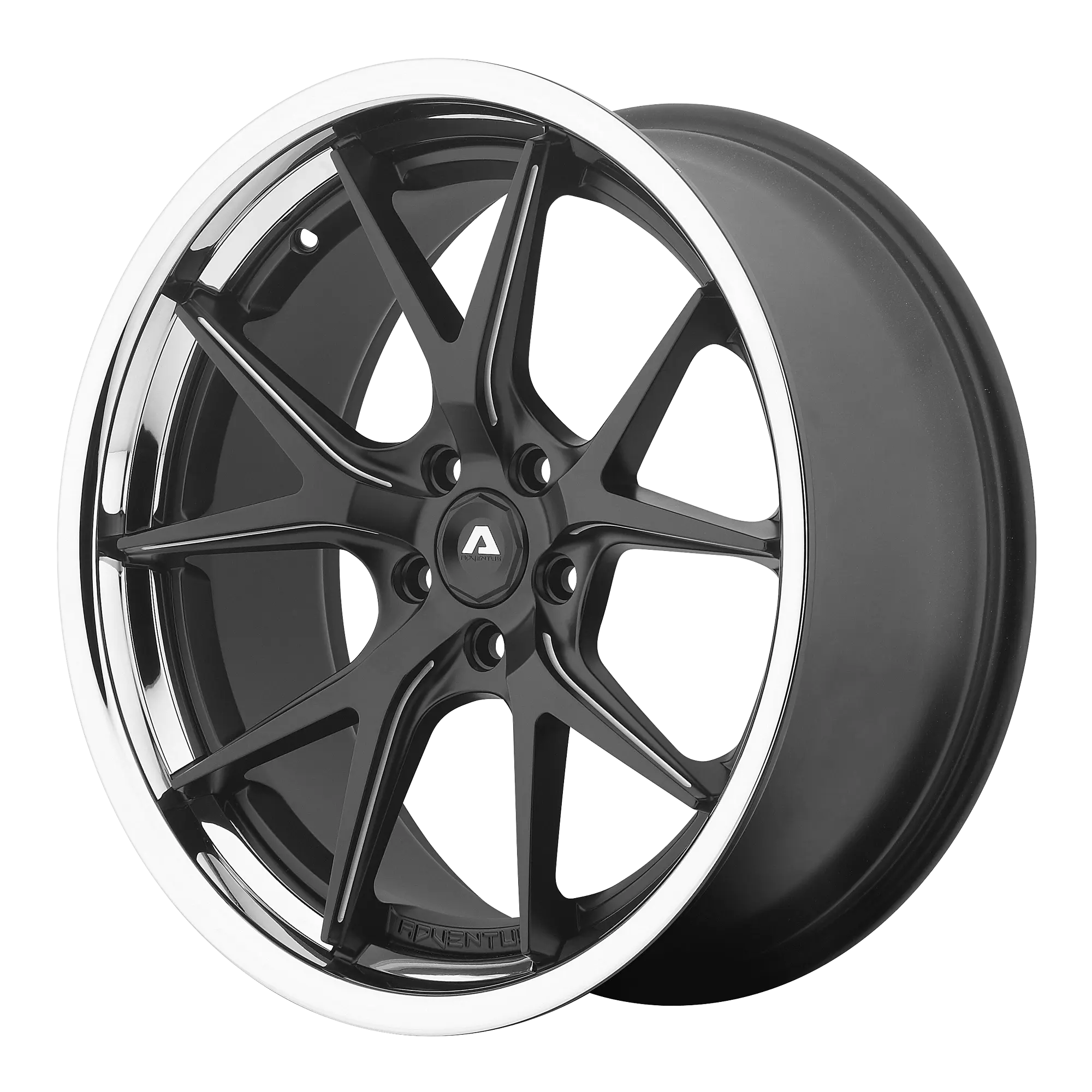 Adventus AVS-3 22X10.5 5X115 25mm Matte Black Milled With Ss Lip - image principale du produit