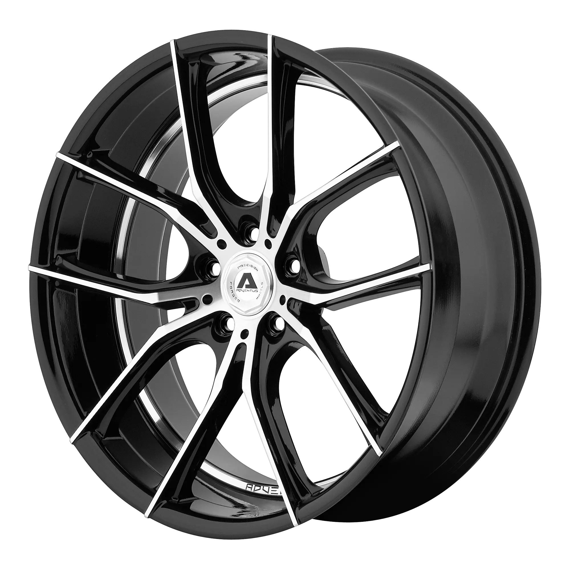 Adventus AVX-6 22X10 5X112 38mm Gloss Black Machined - main product image