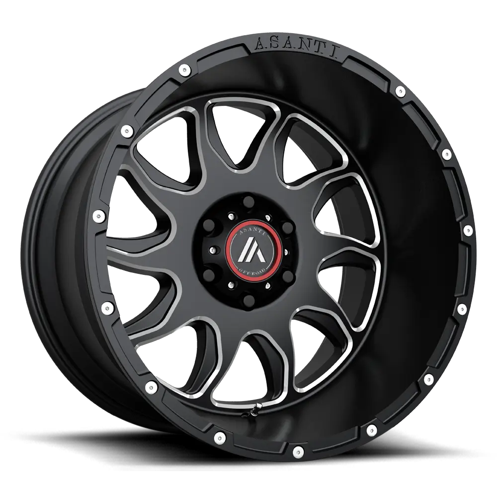 Asanti AB810 Ballistic 22X12 8X170 -44 mm Gloss Black Milled - image principale du produit