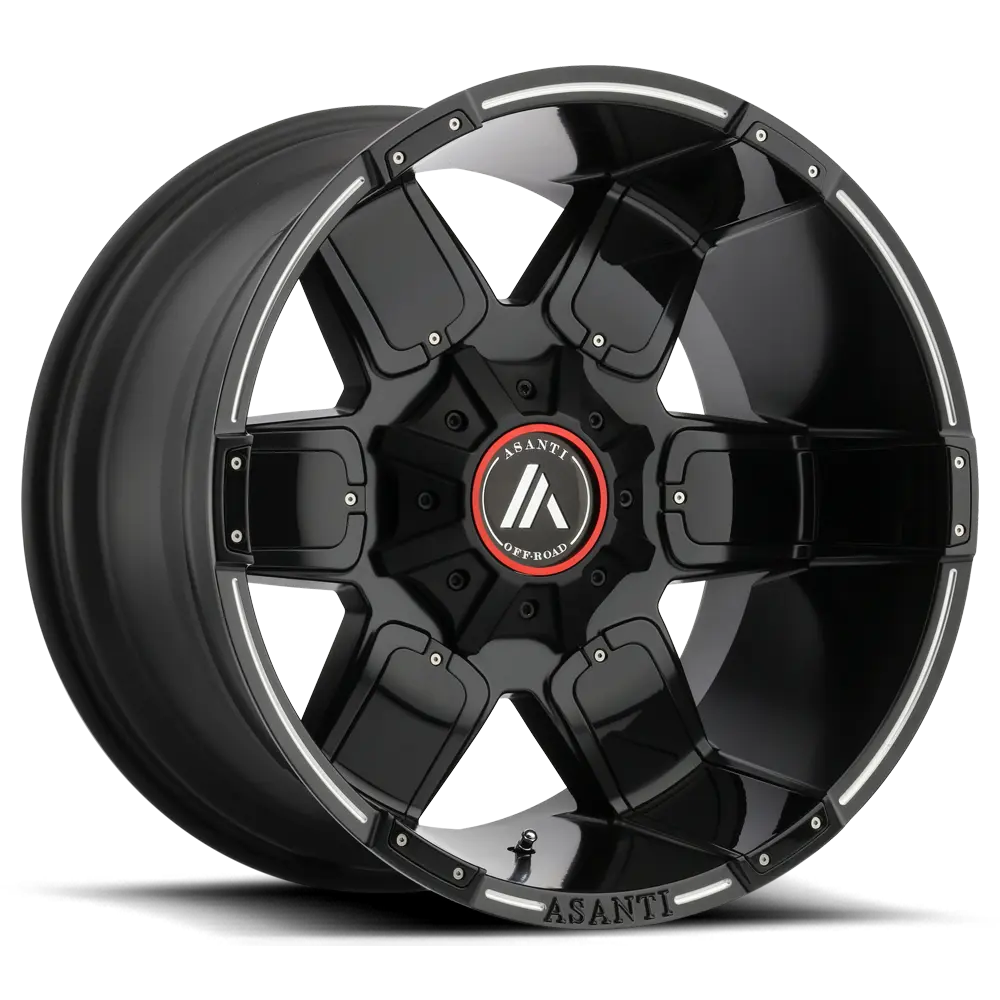 Asanti AB811 Warthog 20X9 8X170 -12 mm Satin Black Milled - image principale du produit