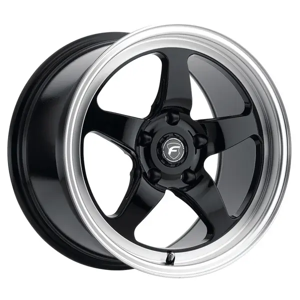 Forgestar D5 Drag 17X7 5X114.3 ET 4.25mm Gloss Black Machined