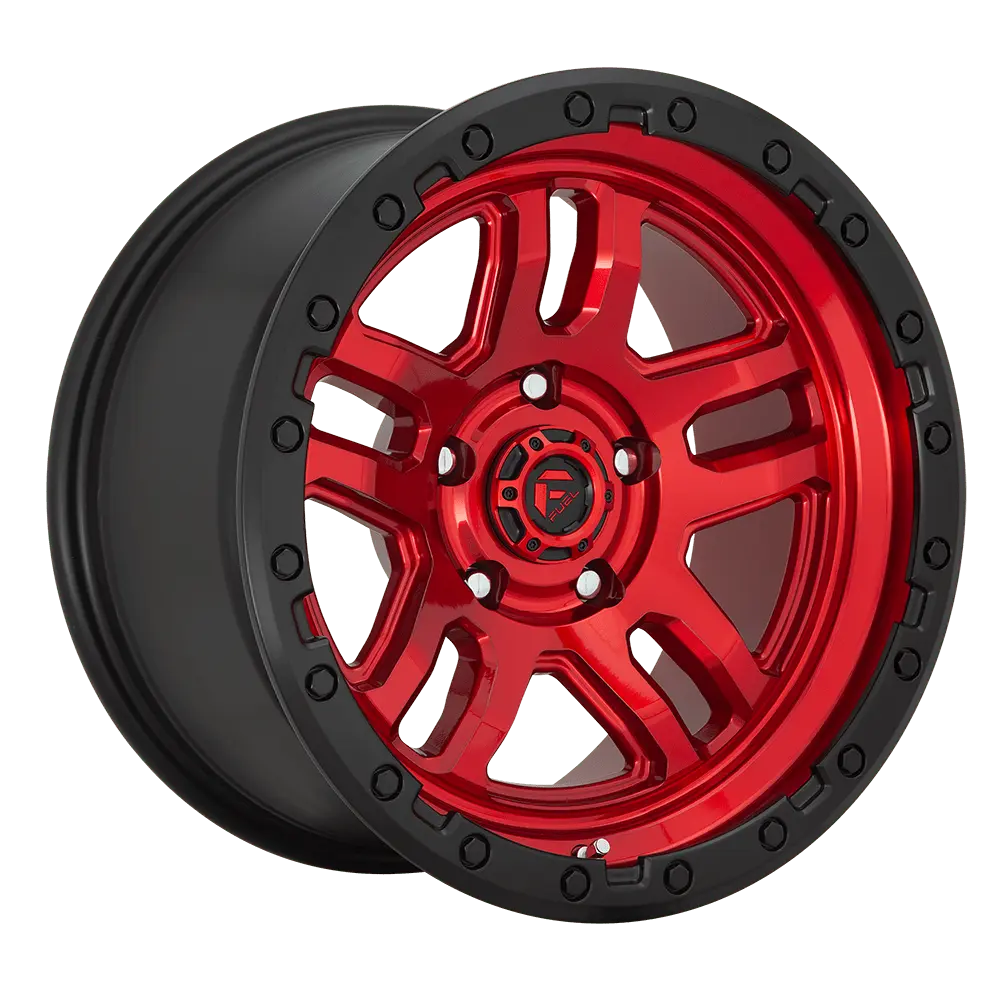 Fuel Off-Road D732 Ammo 17X9 6X114.3 ET 1mm Candy Red with Black Bead Ring