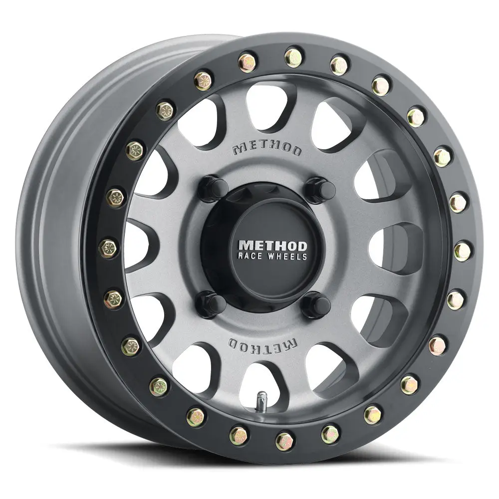 Method Race Wheels MR401 UTV Beadlock 15X7 5X114.3 ET 38mm Titanium - Matte Black Ring - image principale du produit