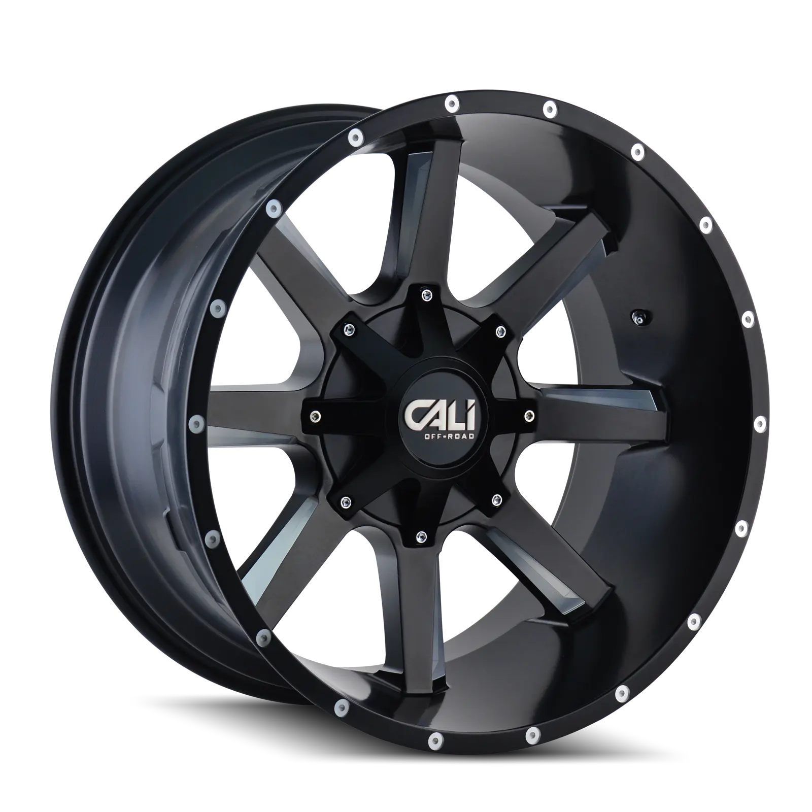 Cali Offroad Busted 22X12 6X135 / 6X139.7 ET -44mm Satin Black Milled