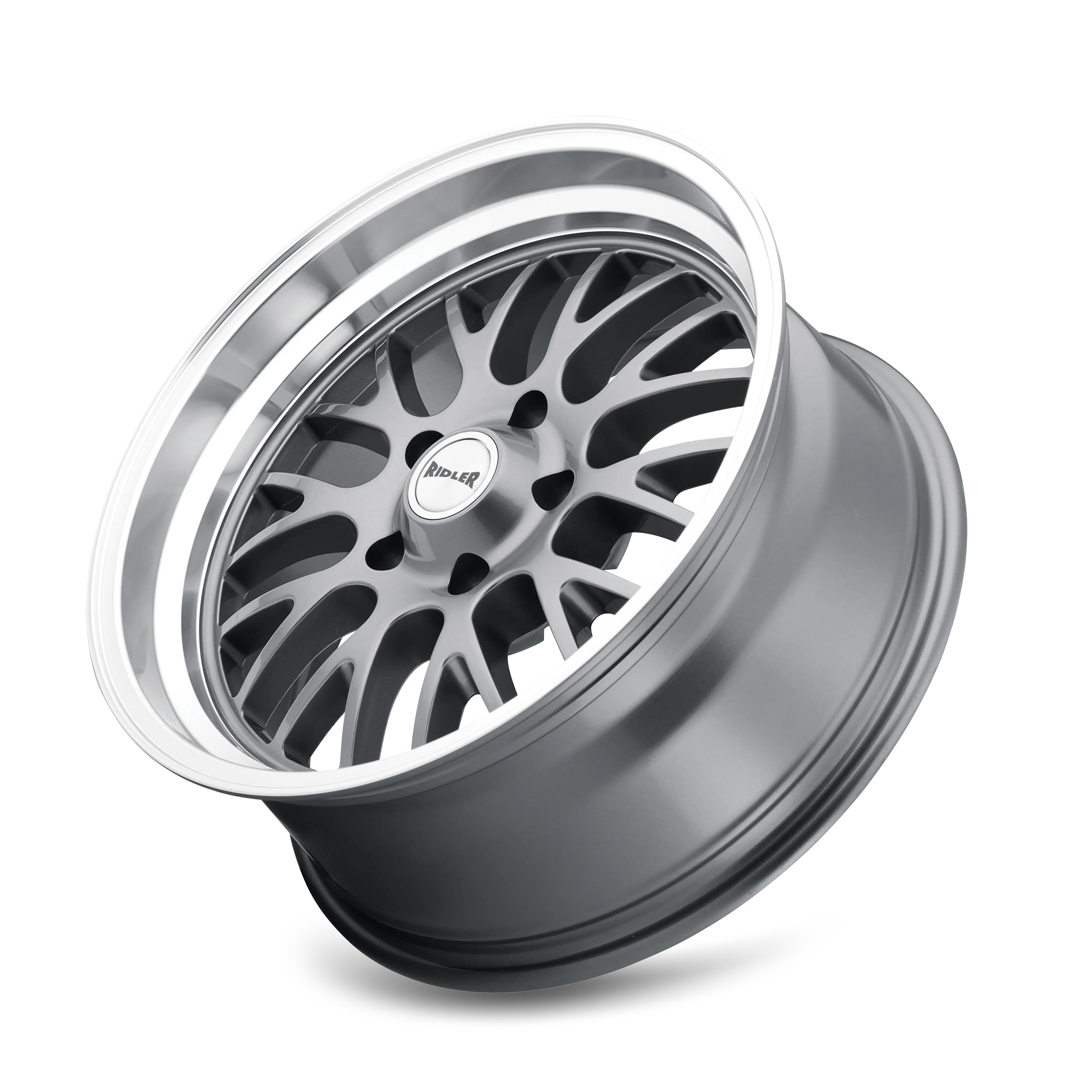 Ridler Wheels 607 20X8.5 5X120.65 Gloss Grey Machined thumbnail 3