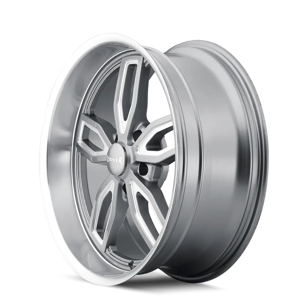 Ridler Wheels 608 20X8.5 5X114.3 Gloss Grey Milled miniature 2