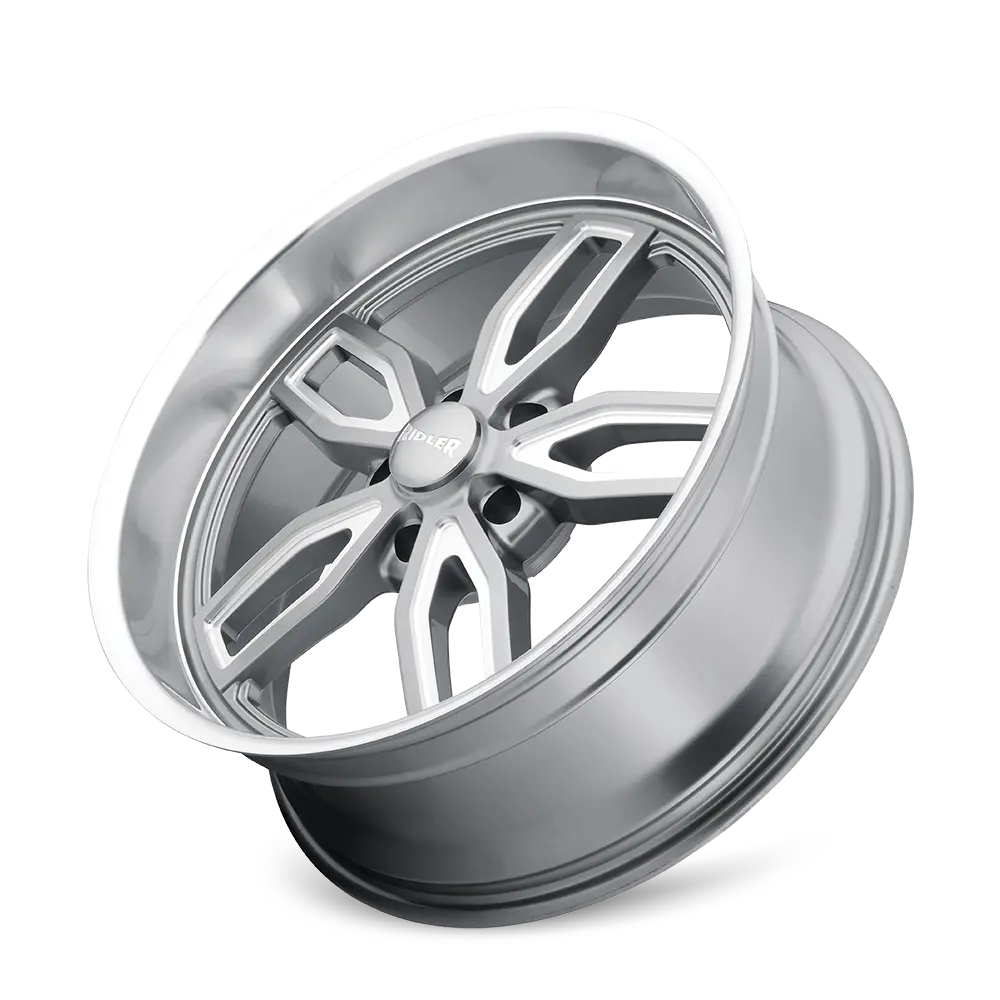 Ridler Wheels 608 20X8.5 5X114.3 Gloss Grey Milled miniature 3