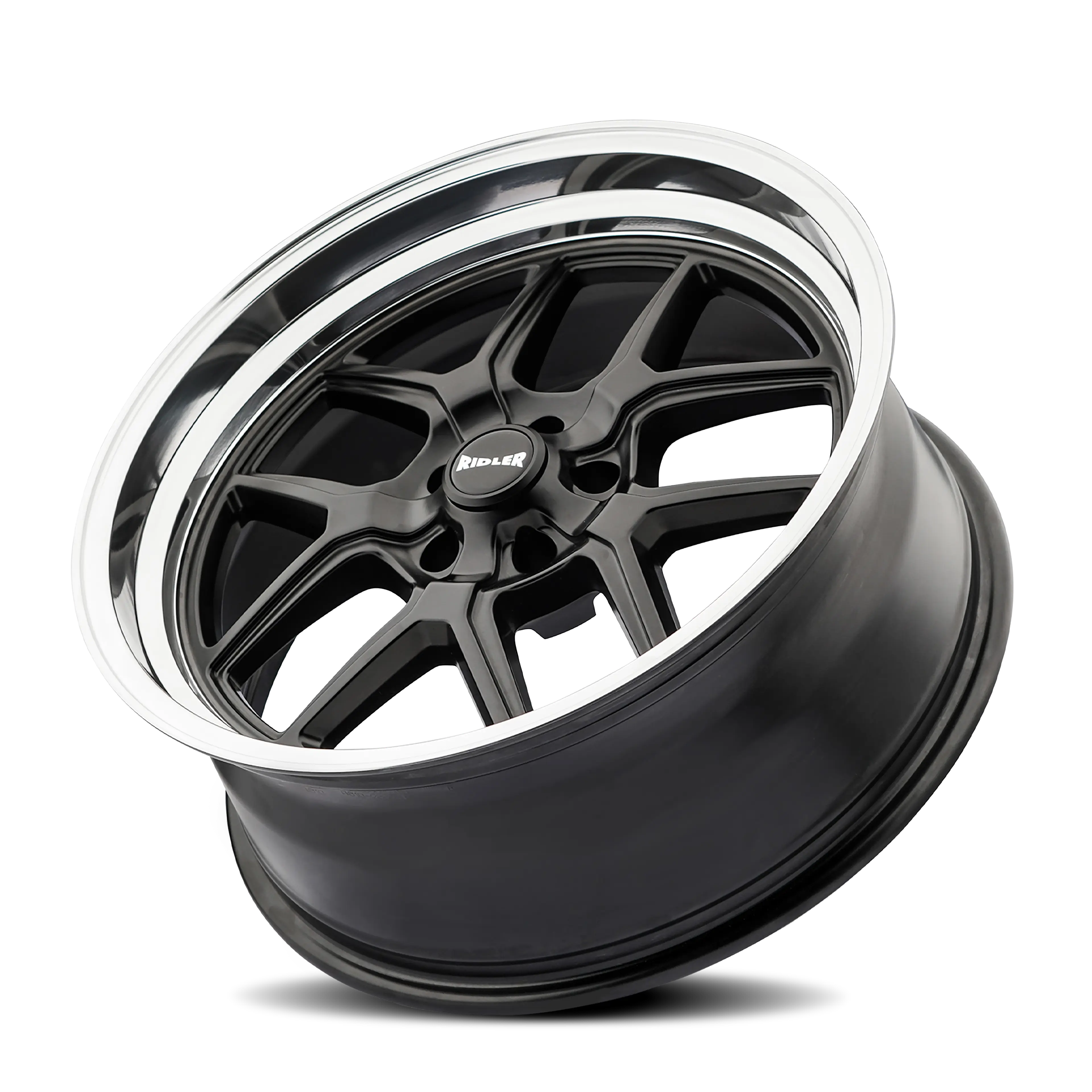 Ridler Wheels 610 17X8 5X127 Matte Black Polished thumbnail 2