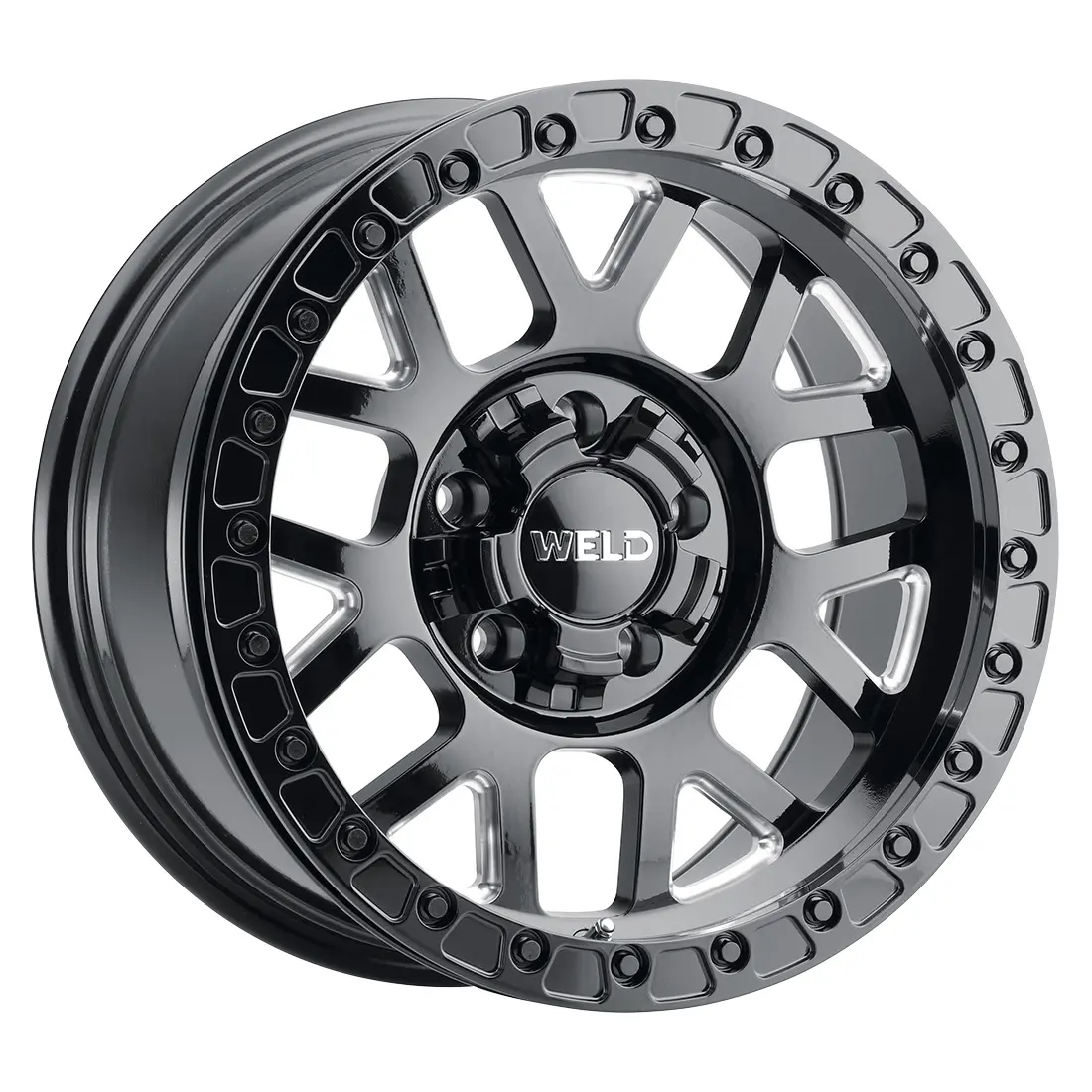 WELD Off-Road Cinch Beadlock 17X9 5X127 / 5X139.7 ET -12mm Candy Red - image principale du produit