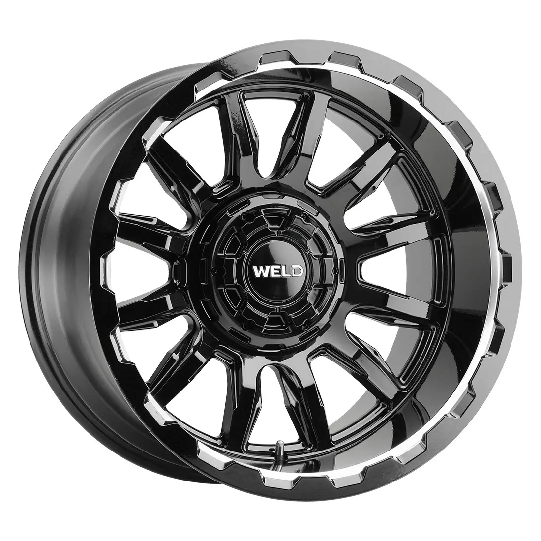 WELD Off-Road Gauntlet 20X10 5X114.3 / 5X127 ET -18mm Gloss Black Milled Red