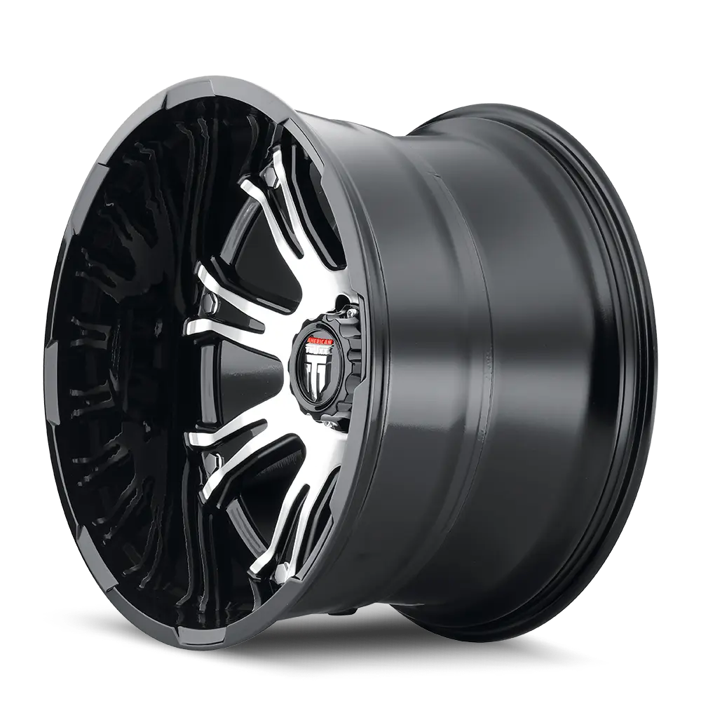 American Truxx Bomb 22X14 6X135 ET -76mm Gloss Black Machined thumbnail 2