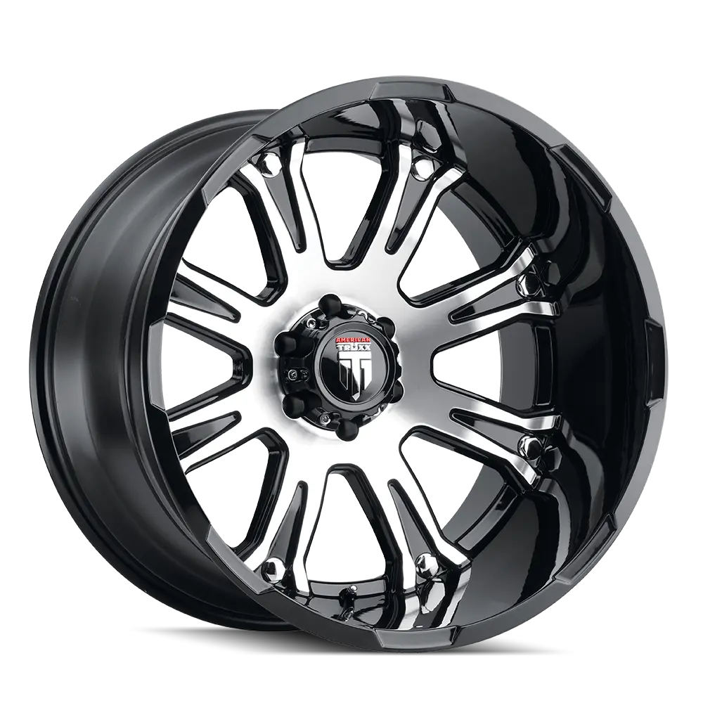 American Truxx Bomb 22X14 6X135 ET -76mm Gloss Black Machined