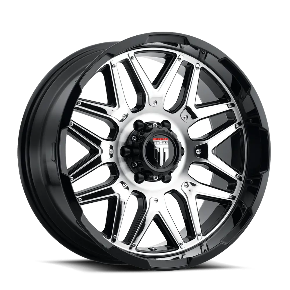 American Truxx Grind 20X9 6X135 ET -12mm Gloss Black Machined