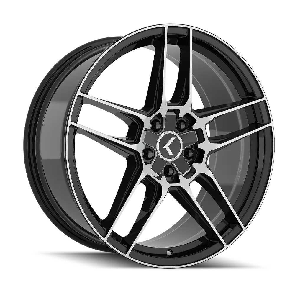 Kraze Wheels Converge 19X8.5 5X108 / 5X114.3 ET 35mm Black Machined