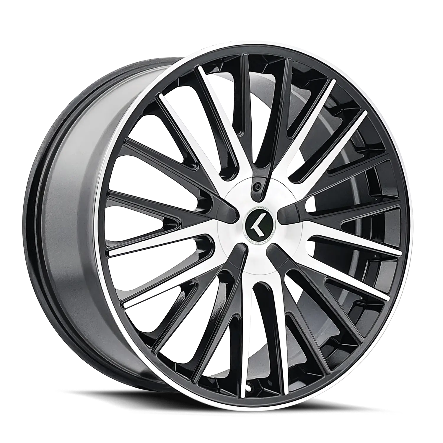 Kraze Wheels Double Down 22X8.5 5X114.3 / 5X120 ET 38mm Gloss Black Machined