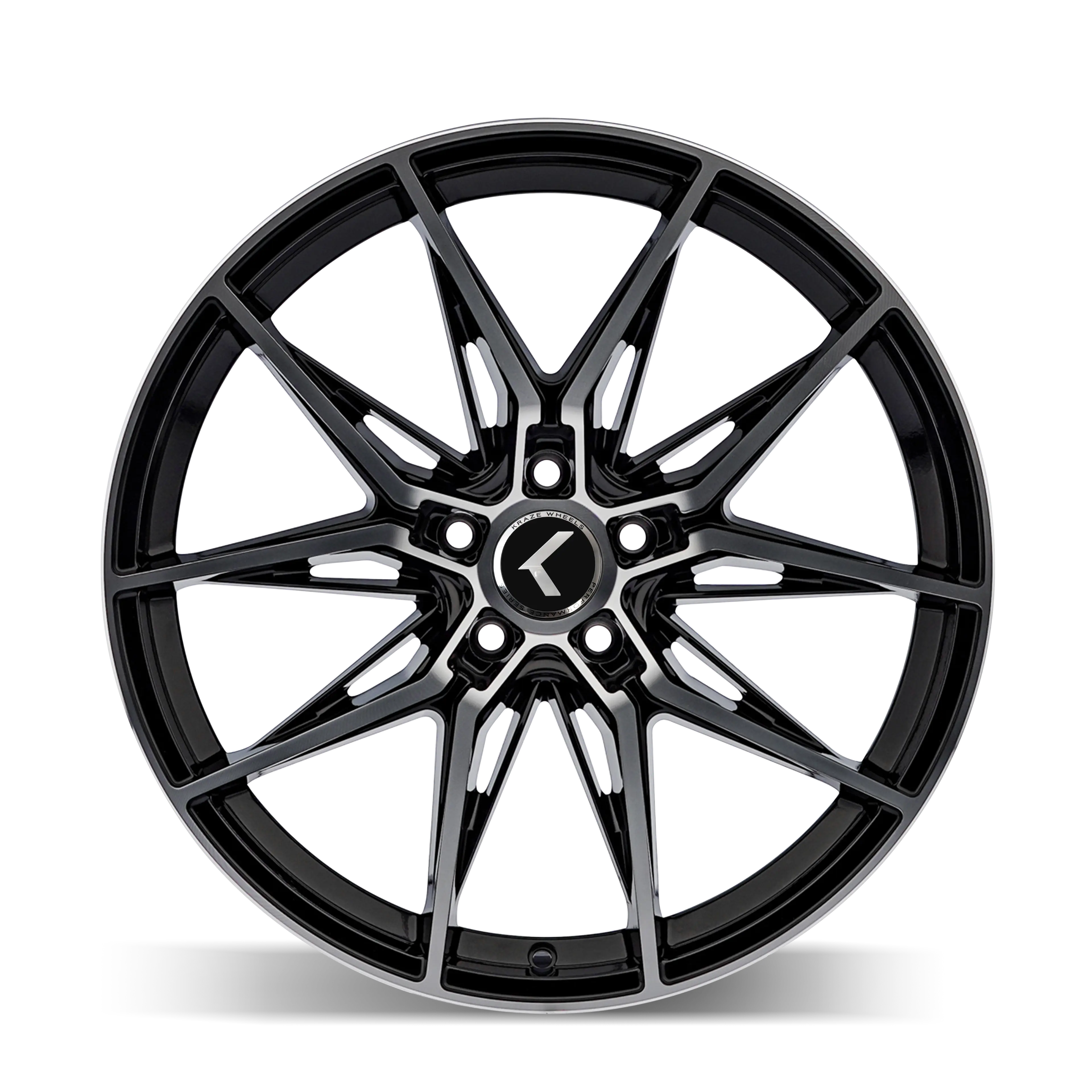 Kraze Wheels Evolve 18X8.5 5X114.3 ET 35mm Gloss Black Machined thumbnail 3