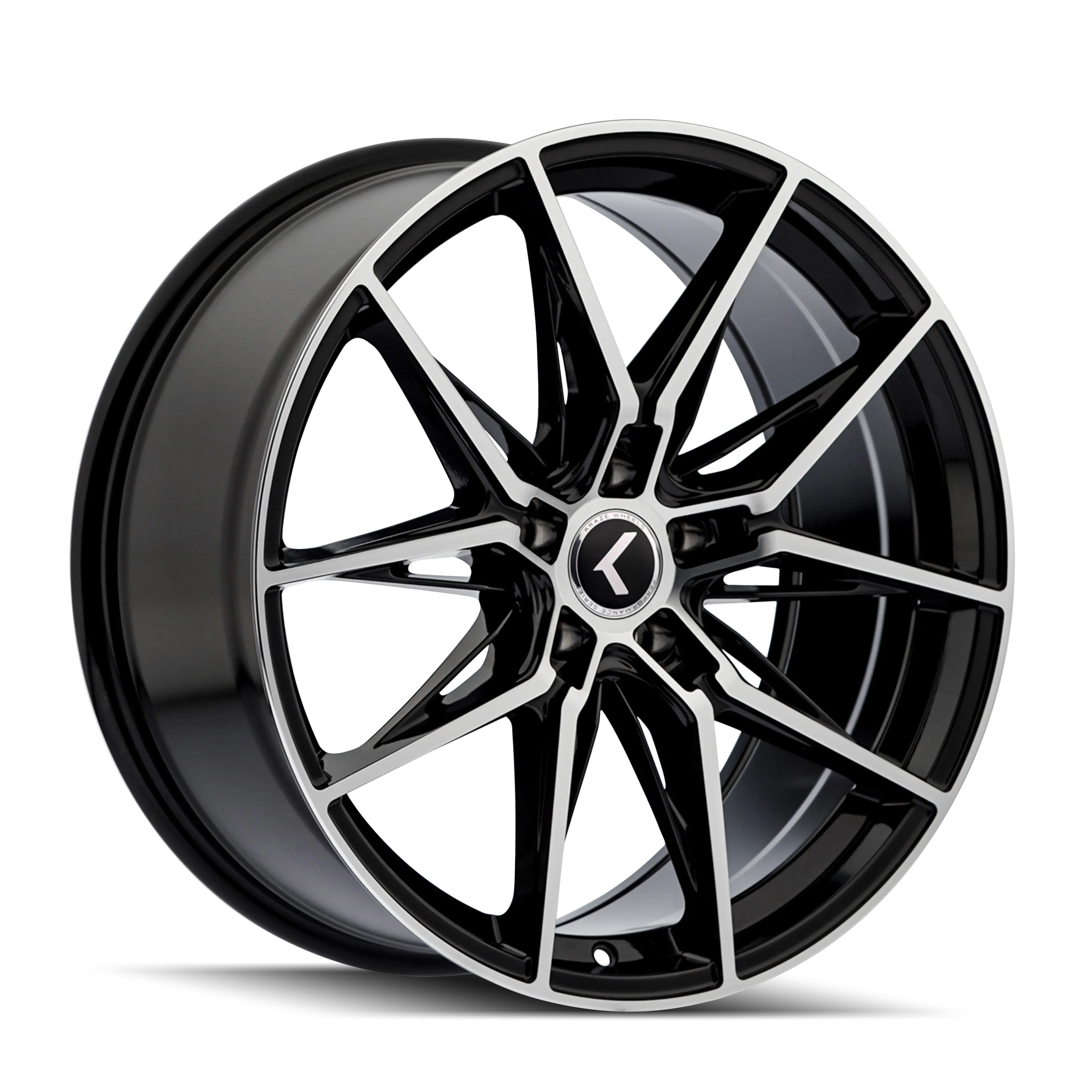 Kraze Wheels Evolve 19X8.5 5X112 ET 40mm Gloss Black Machined